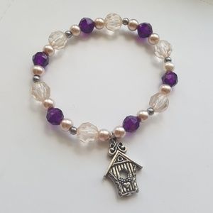 Purple/ Pink/ & Silver, 🐦 Bird House Bracelet⭐️